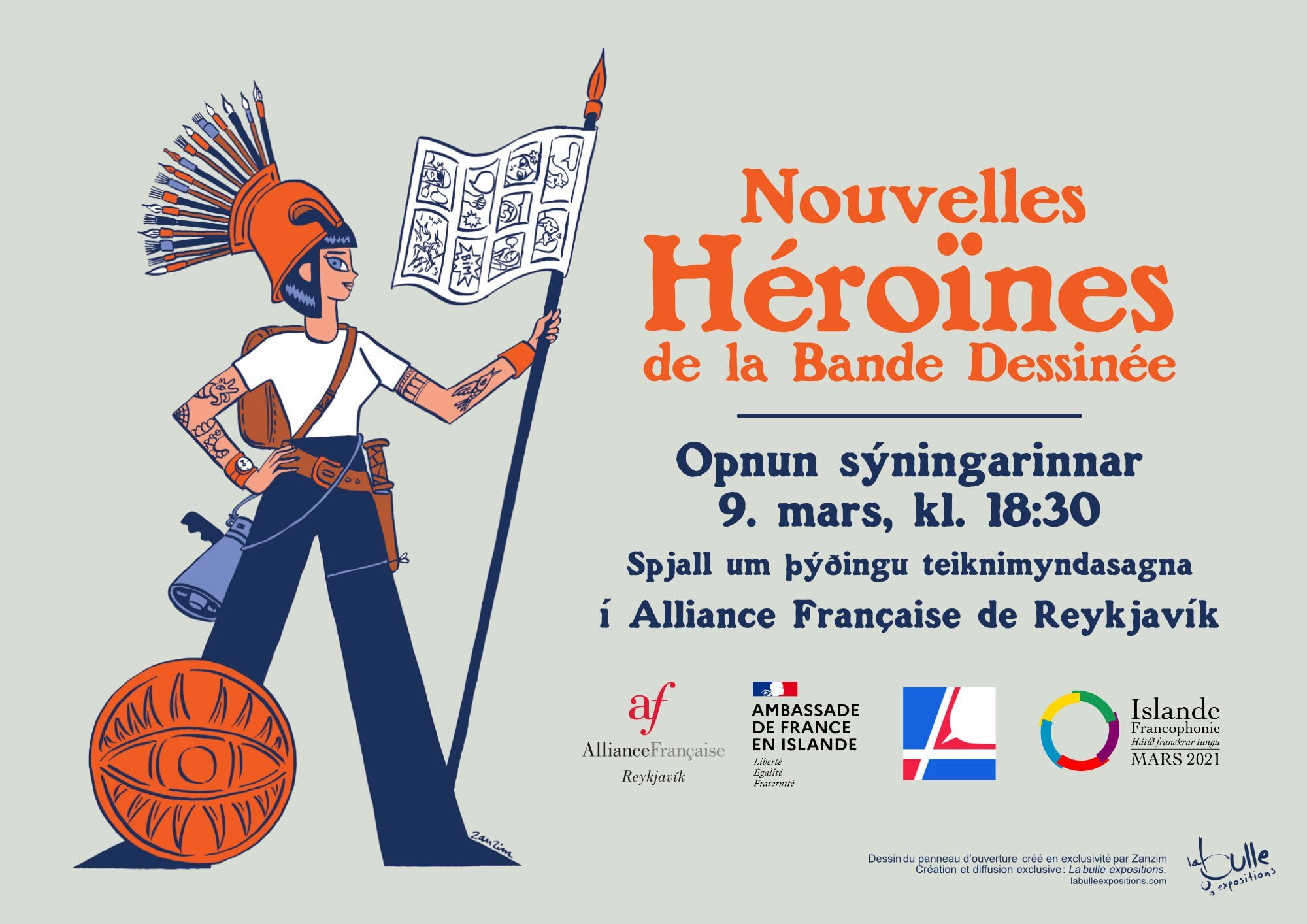 Vernissage De L Exposition Nouvelles Heroines De La Bande Dessinee Mardi 9 Mars 21 A 18h30 Alliance Francaise De Reykjavik